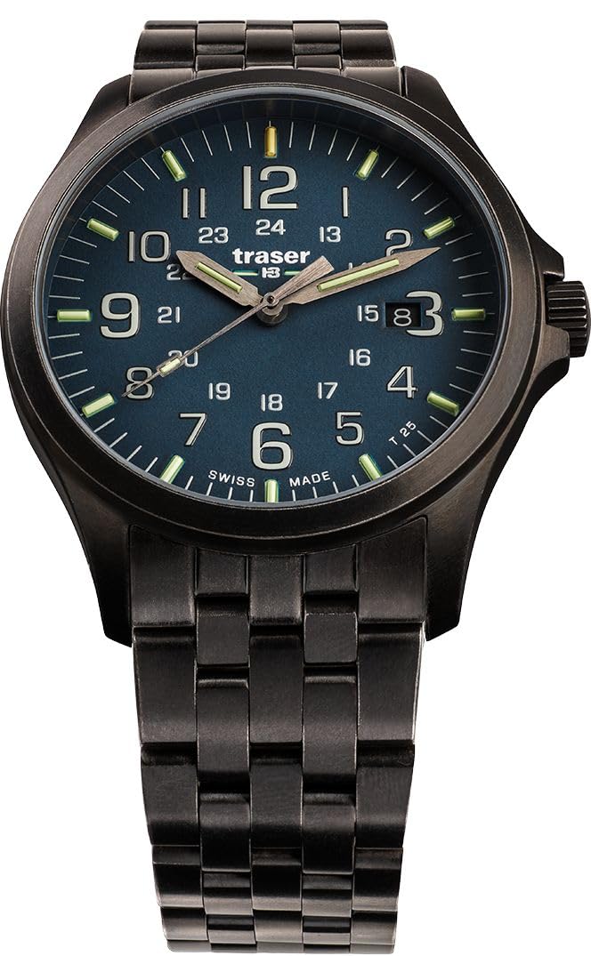 

Tracer P67 Officer Pro GunMetal Blue Watch, 108739, Men s, Black