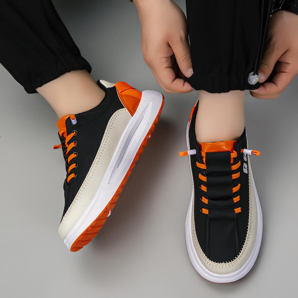 Board shoes men's platform men's white shoes fashionable breathable non-slip wear-resistant lace-up sports shoes trendy shoes Forrest Gump shoes