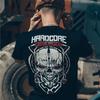 Summer Men's T-shirt Short Sleeved European and American Hip-hop Skull Casual Punk Men's Pure Cotton Short Sleeved T-shirt