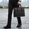 SCHWARZETIENNE Men's Genuine Leather 14-inch Business Briefcase