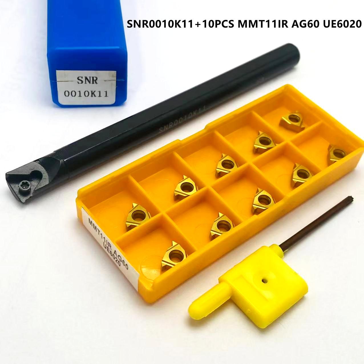 

SNR0012M11 SNR0008K11 SNR0010K11 SNR0013N11 SNR0016Q11 Держатель инструмента для токарной обработки внутренней резьбы. 10 шт. твердосплавные пластины MMT11IR AG60 SNR