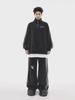 Men's Autumn American Retro Sports Suit: High-Street Stand-Up Collar Sweater and Trousers Two-Piece Set