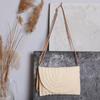Yogodlns Summer Braided Straw Bag For Women Handmade Envelope Bag Bohemia Style Beach Bag Vacation Shoulder Crossbody Bag