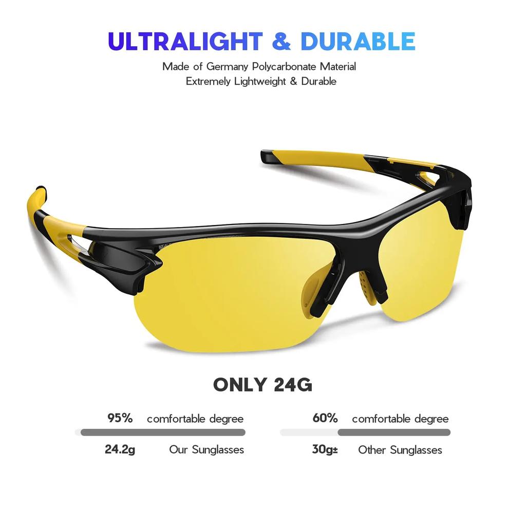 High Quality Men's Glasses Anti-Glare Polarized Sunglasses Goggles Glasses Night Vision Goggles Driver Eyewear Riding Glasses