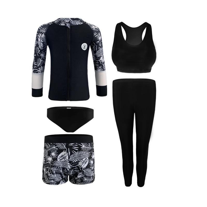 Women's and Men's Long-Sleeved Quick-Dry Snorkeling & Surfing Wetsuit Set - Sun Protection & Jellyfish Suit