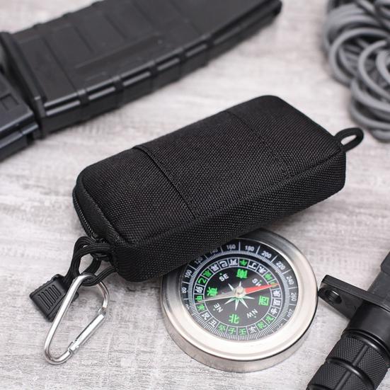 Portable Waist Bag with Clear Card Holder Waterproof Multifunction Hanging EDC Tools Coin Keys Storage Pouch Outdoor Camping Hiking Accessories