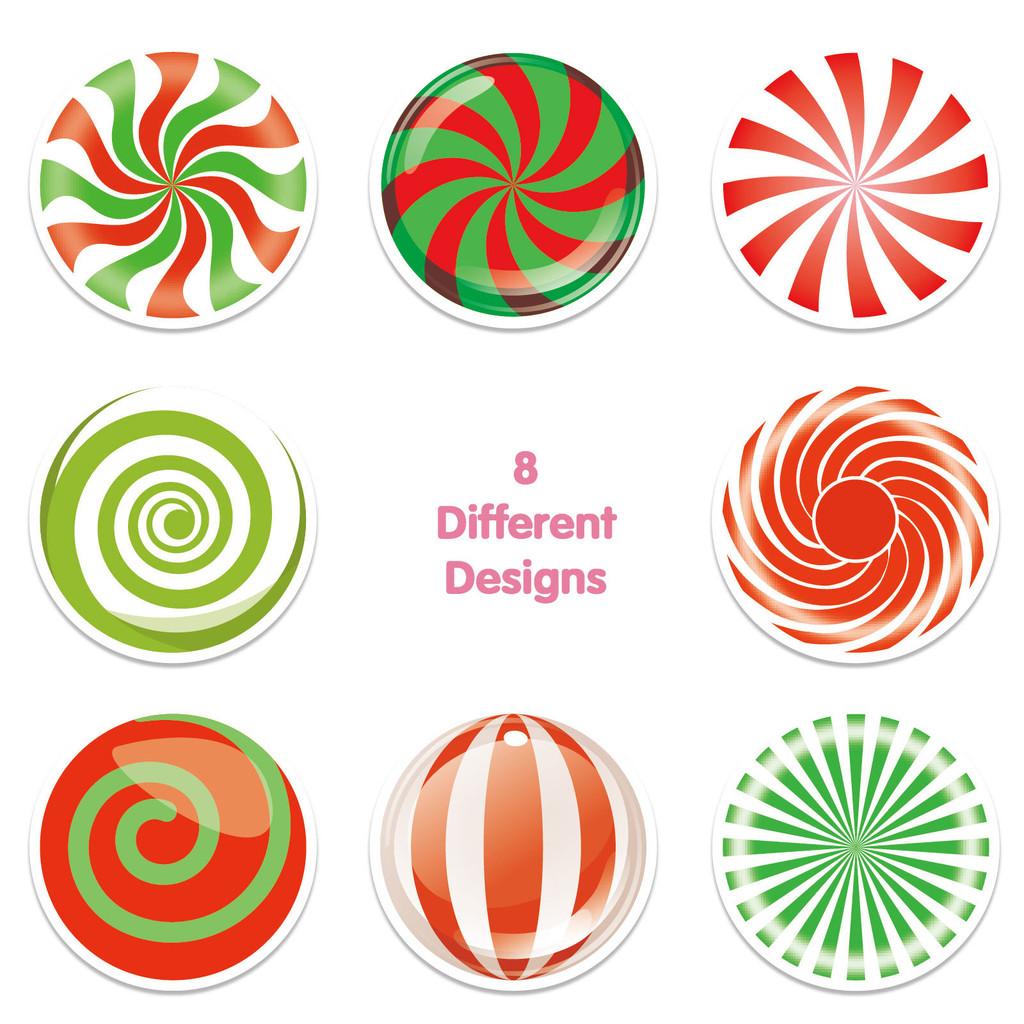 Xh097 Stickable Adorable Christmas Candy Labels For Creative Projects Holiday
