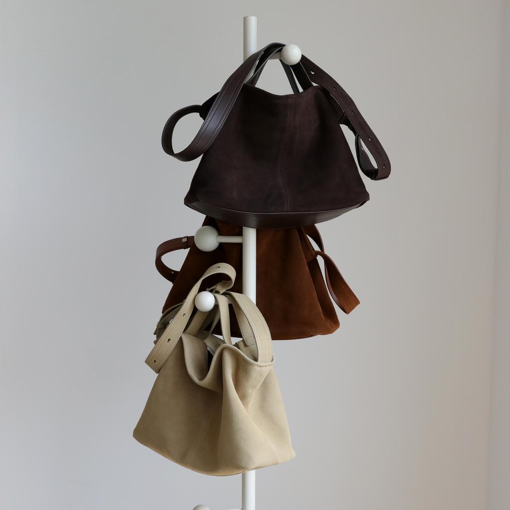 Elegant Brown Suede Shoulder Bag – Soft & Stylish Handbag for Everyday Use