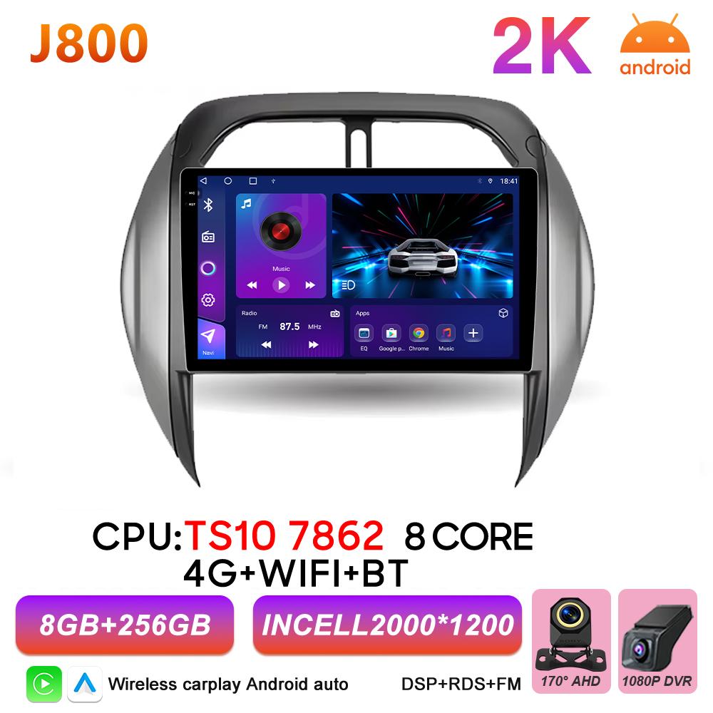 Android 16 Car Radio Carplay For Toyota RAV4 RAV 4 2003 2004 2005 Car Intelligent Systems Multimedia Player Wireless Head Unit