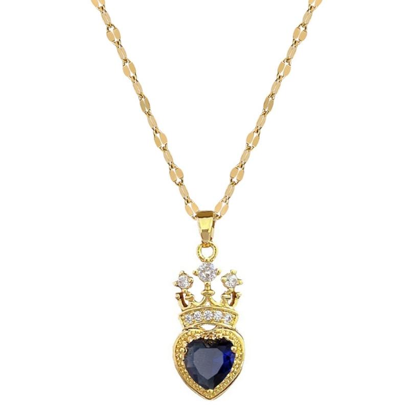 

Elegant Zircon Heart Choker Colorful Rhinestones Necklace Women Girls Collarbone Chain Stylish Neckchain Accessory