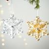 Translucent Snowflake Pendant Plastic Snowflake Shape Charm Christmas Tree Ornament Christmas New Year Atmosphere Decoration