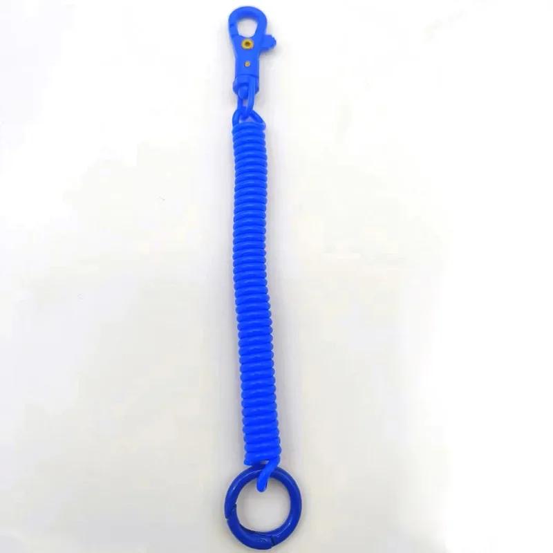 Coil Springs Keychain Stretchy Spiral Spring Coil Retractable Coil Springs Keychain With Metal Clasp Key Chain Holder Lanyard