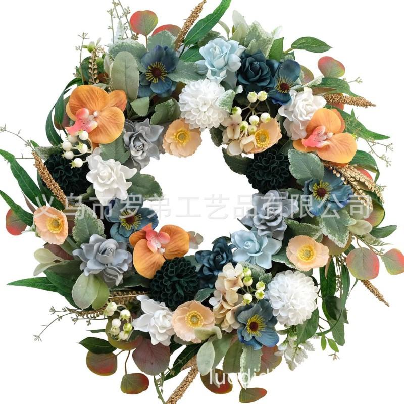 Artificial Flower Wreath Easter Valentines Day Hotel Restaurant Door Decorations