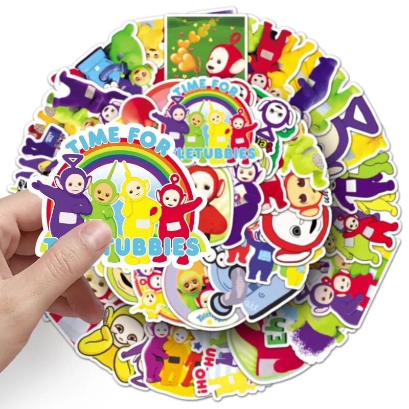 50pcs Cartoon Anime Cute Teletubbies Cartoon Stickers Luggage Laptop Scooter Mobile Phone Car Sticker