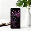 Purple red Silver S-Skull Phone Case For Samsung Galaxy A73,A72,A71,A70,A53,A52,A51,Soft Silicone Black Cover