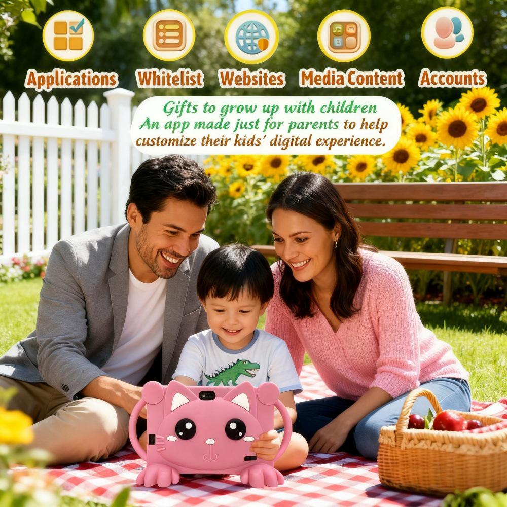 7-inch Q88 Kids' Learning & Entertainment Tablet with HD Screen & Protective Silicone Case