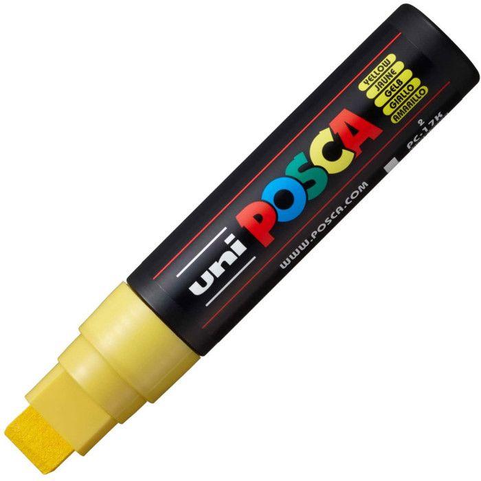 Marqueur peinture - POSCA - PC-17K - Jaune - Pointe biseautée - Largeur 15 mm