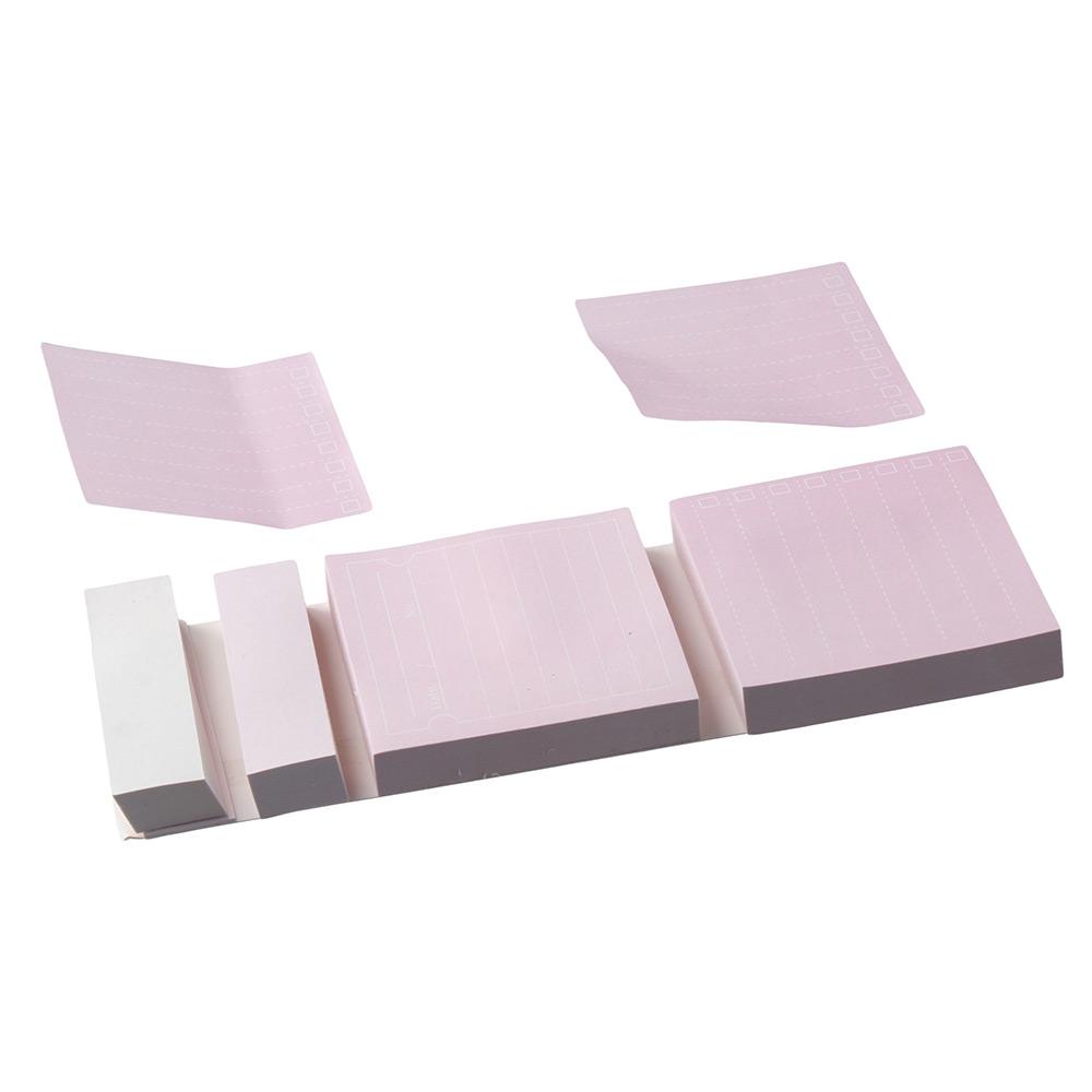 New Pink Lined School Set Index Tabs Sticky Notes Self-Stick