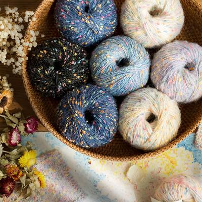 50g/Rolo de Fio de Tricô Crochê Cor Pontos Tricotado Feito à Mão DIY Artesanato Para Suéter Chapéu Cachecol