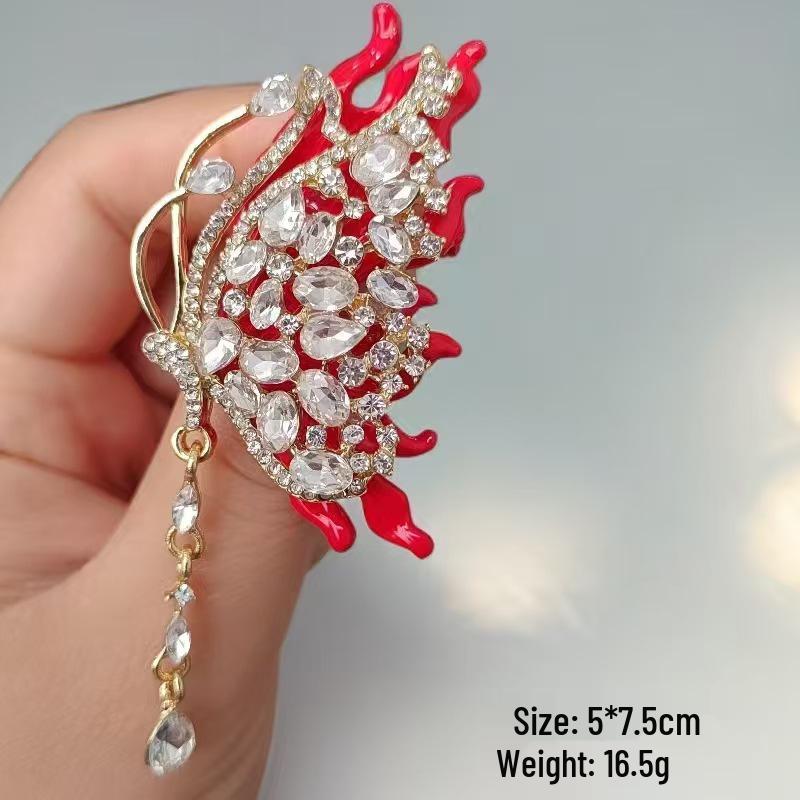 Elegante Perlen-Strass-Brosche: Damen Exquisite Brosche im Stil kleiner Duft und Seidentuch-Schnalle