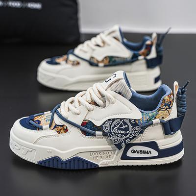 Spring New Men's Shoes Versatile Casual Shoes Platform Non-slip White Shoes Niche Design Original Board Shoes Men's