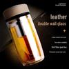 Portable Double Wall Glass Tea Infuser Cup