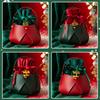 Leather Cloth Christmas Gift Bag Red Green Candy Handle Bag Christmas Tree Decorations for Home Table 2025 New Year Gift Bag