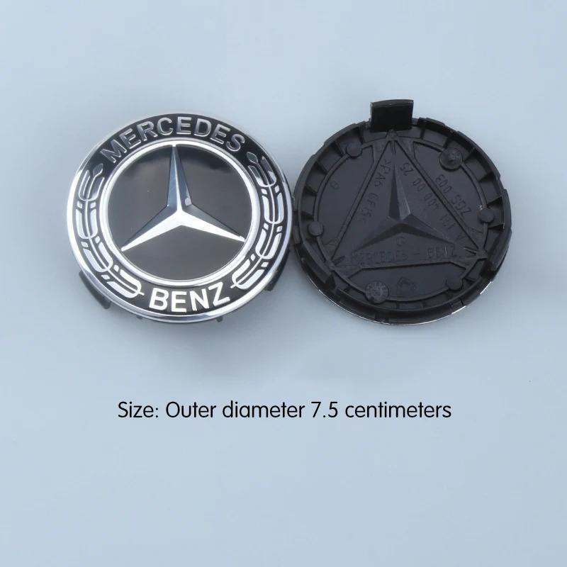 4PCS 75mm Car Wheel Center Hub Caps Cover for Mercedes Benz B/C/E/S Class A Class C200L GLC GLK CLA Accessories AE1 QQ28