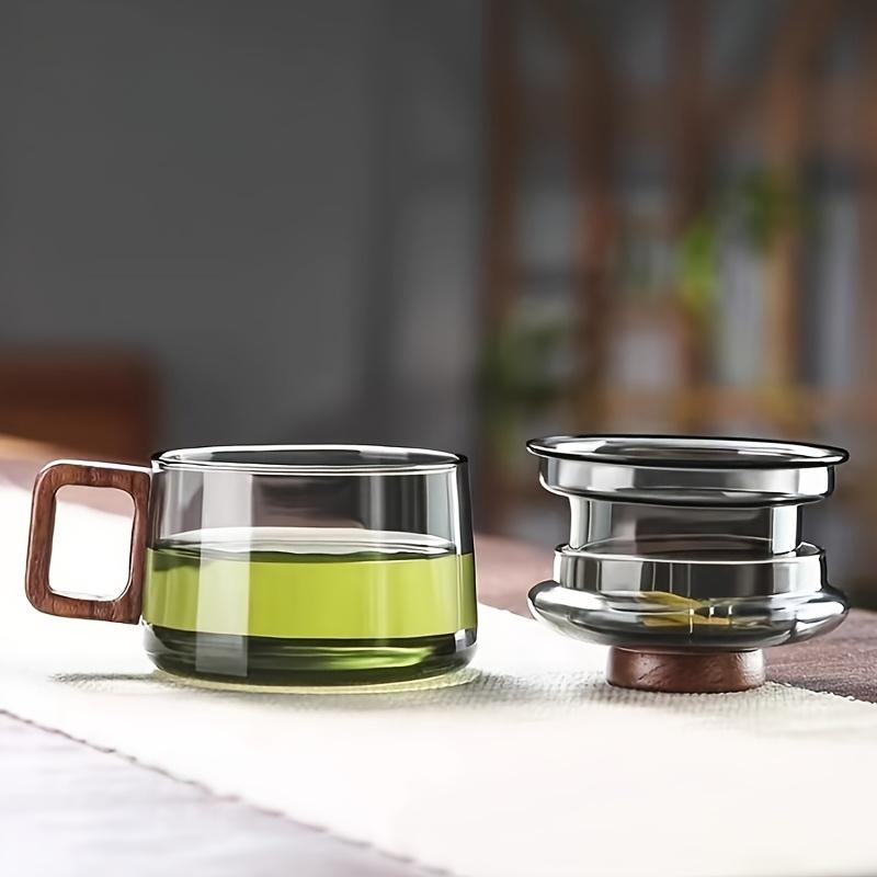 1pc200ml Multifunctional Glass Tea Cup with Filter Bubble-Heat Resistant,Reusable,Suitable for Home and Office Use,Perfectly Suited for Loose Leaf Tea