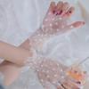 1 Pair Nail Art Heart Tulle Photo Glove Fake Pleated Cuff Manicure Photography Props Nail Tips Display Sleeve  Accessory