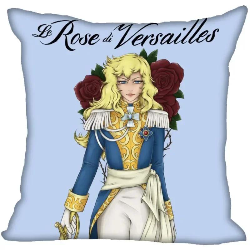 Anime The Rose Of Versailles Pillow Case For Home Decorative Satin Pillows Cover Invisible Zippered Throw Cushions Cover 1007