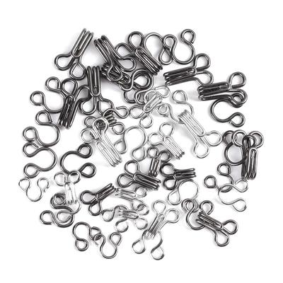 100 pièces Crochets et Œillets Chauds Accessoires de Couture DIY Boucle Métallique Crochet de Couture pour Sous-vêtements Bouton Invisible de Col Boucles pour Vêtements Pull