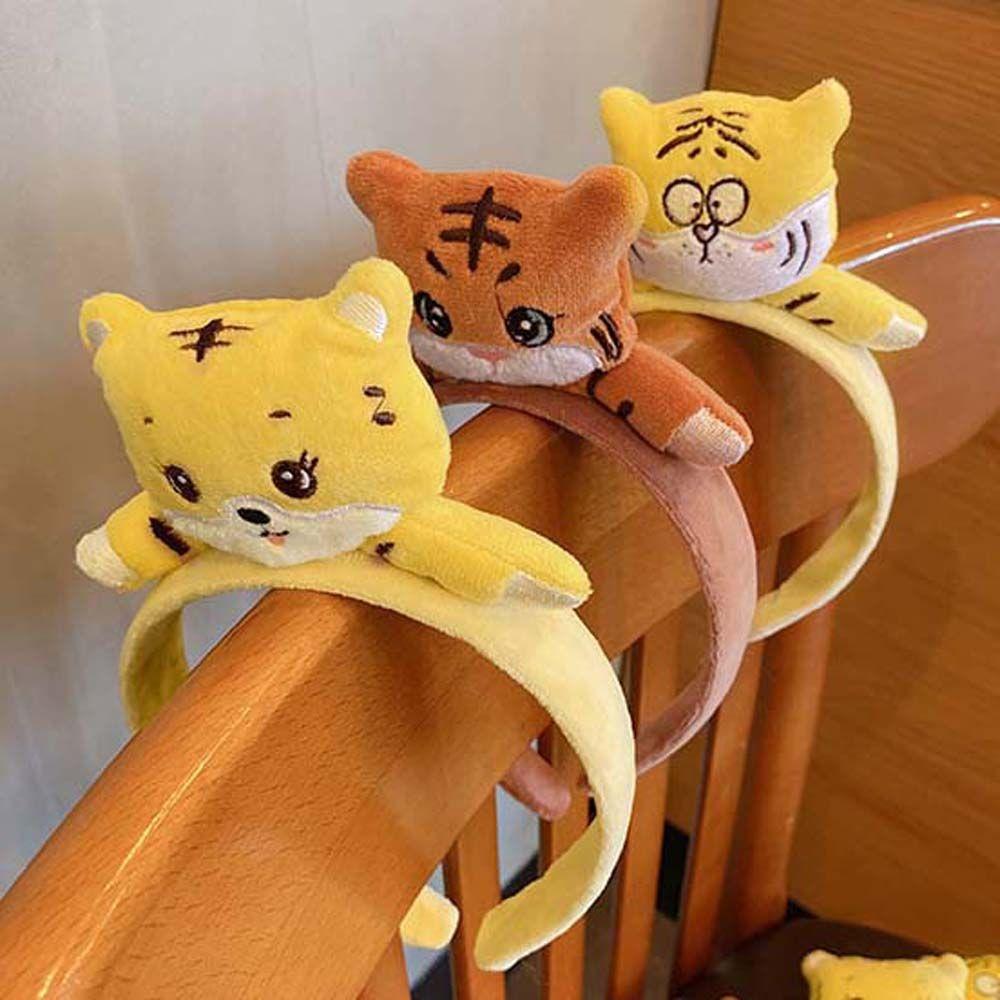 Kreslený tygr elastické gumičky do vlasů plyšová panenka tygří čelenky korejský styl tygří gumičky do vlasů gumičky do vlasů