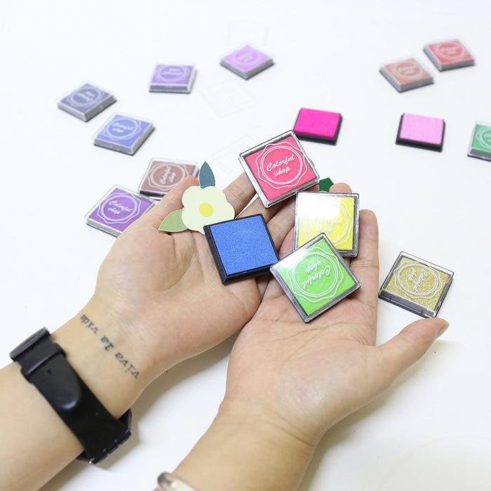 20pcs Multi-colored Giant Ink Pads Stamp Pads Inkpad Handmade DIY Craft For DIY Craft Scrapbooking Finger Paint Ink Pad Set