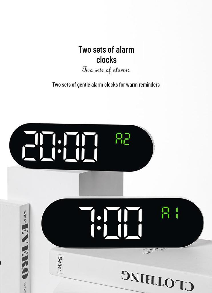 Multifunctional LED Geometric Style Clock for Living Room, Dining Room, and Bedroom - Model GH9009