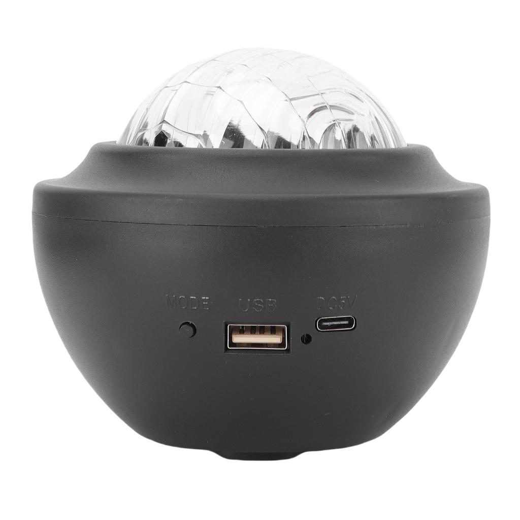 Night Light Projector Bluetooth Speaker Music Projection Lamp for Gaming Room Home Theater Room Decor Aurora Black