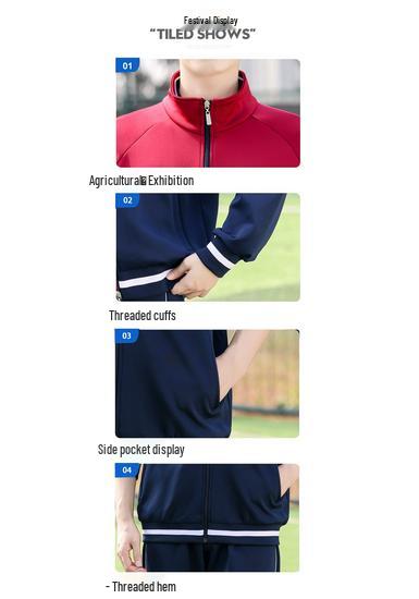 Children's Spring & Autumn School Uniforms: Long-Sleeved Sets & Sports Meet Attire for Kindergarten To Secondary School