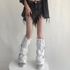 Gothic Knee Pad Socks Leg Sleeve Ankle Knee Warmers Boot Cuffs Knee Leg Socks
