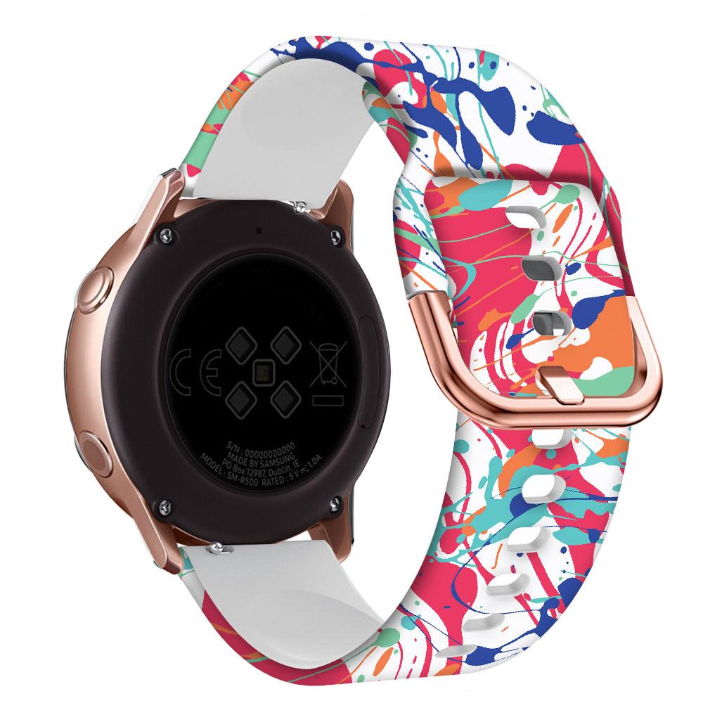 20mm Silicone Strap For Samsung Galaxy Watch 4 5 6 40mm 44mm/5 Pro 45mm/Watch4 Classic 46mm 42mm/Active 2 Bracelet Printing Band