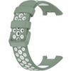Silicone Strap for Xiaomi Mi Band 7 Pro, Green / White