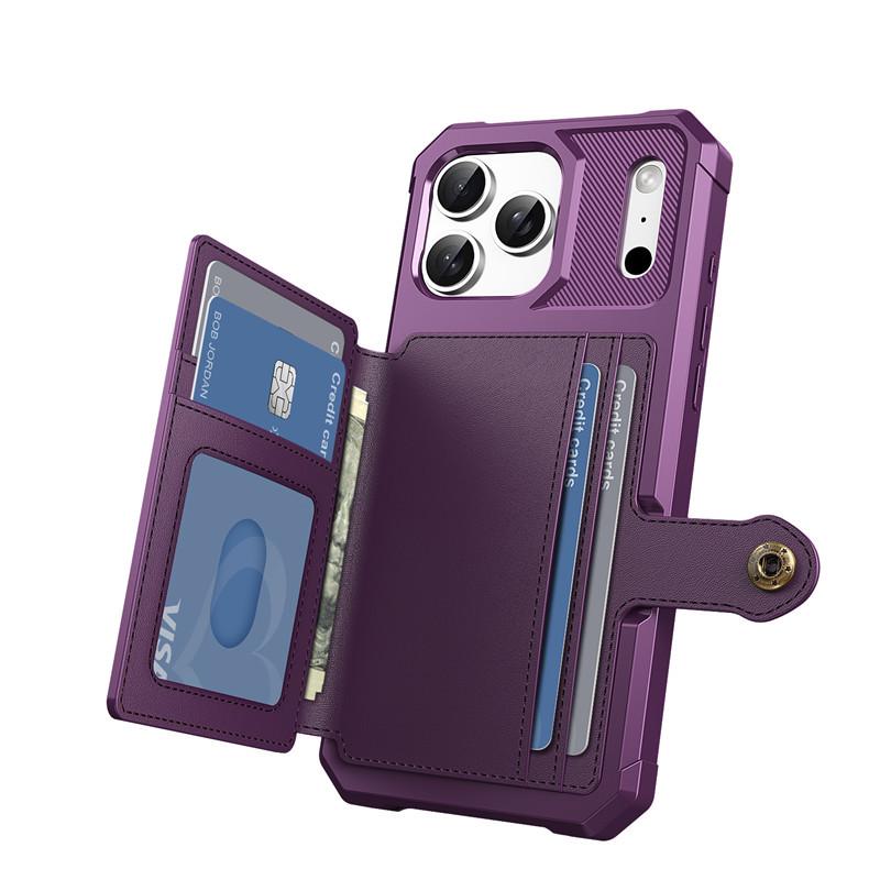 iPhone 17 Pro/16 Pro Max Magnetic Car Card Holder Anti-drop Case