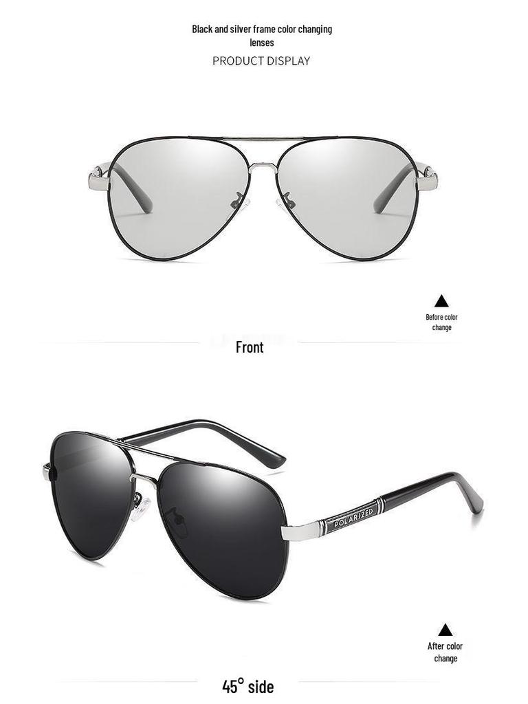 Men's Polarized Photochromic Sunglasses for Day and Night, Driving, and Fishing - Model 5183