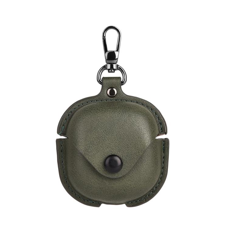Business Leather Earphone Case For Samsung Galaxy Buds4 / 4 Pro, PU Leather Shockproof Protective Cover with Hook
