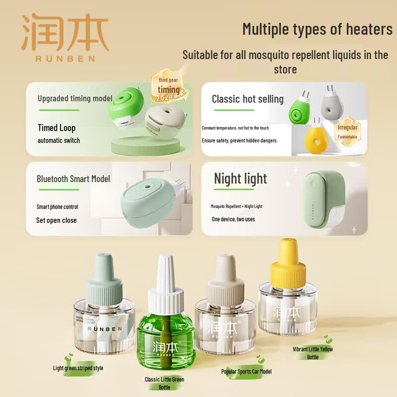 RUNBEN Electric Mosquito Repellent Liquid Heater (2-Pack)