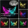 New Acrylic Luminous Glowing Cyberpunk Glasses LED Light Up Halloween Party Glasses Bar Club Props Neon Glasses Supplies