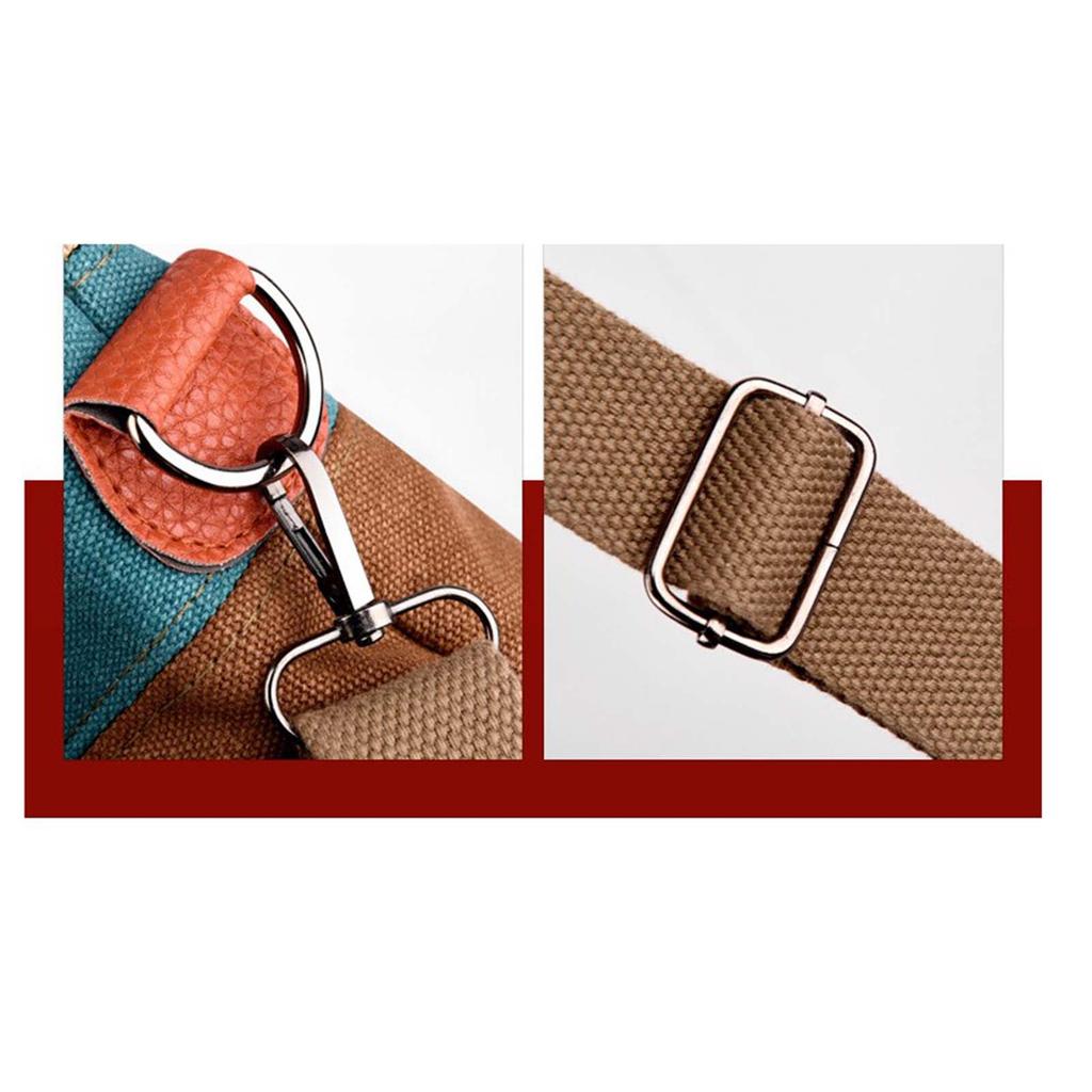 Multicolor Canvas Bag Fashionable Comfortable Casual Large Capacity Crossbody Bag for Women Female Multicolor Free Size