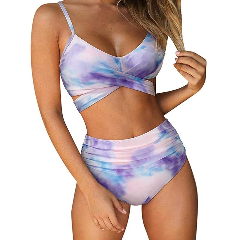 Summer Sexy Sleeveless Halter Split Swimsuit Bikini