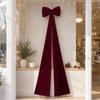 DIY Xmas Tree Topper Bows Solid Color Giant Ribbon Bowknot Large Christmas Bowknot  Wall Decor