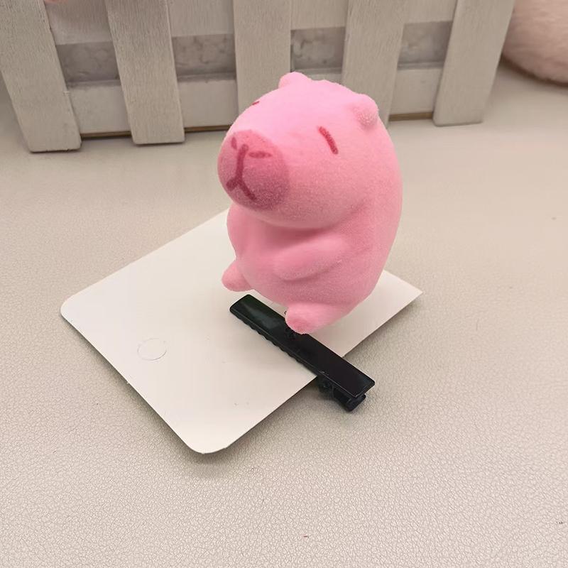 10 ks Kreslená růžová sponka do vlasů kapybara pro ženy dívky roztomilé vlasové doplňky kapybara vtipné kawaii dětské pokrývky hlavy dárky