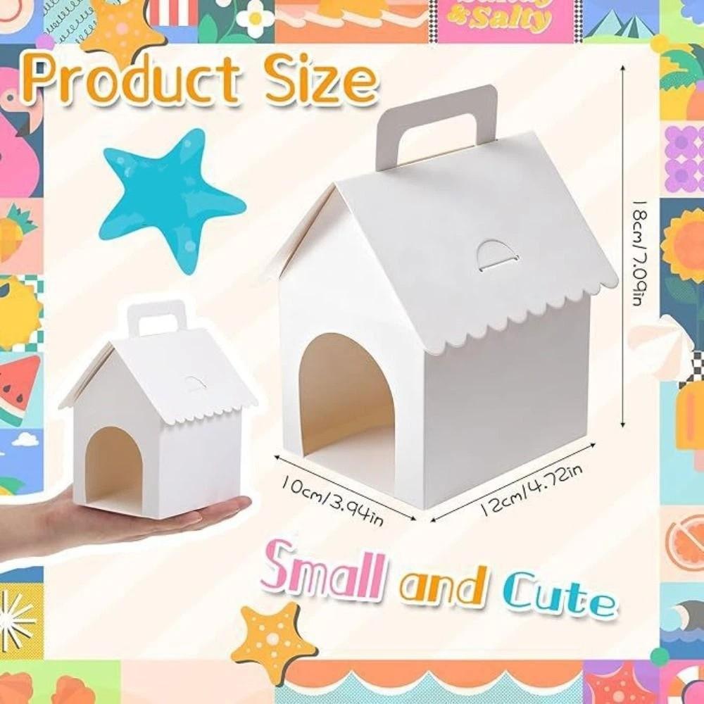 Blank Paper Gift Boxes Miniature Boxes Dog House Shaped Boxes Treat Gift Boxes Home Decor